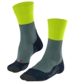 Falke Trekking Sock TK2 (Merino Wool, for Light Terrain) Steel Grey/Green Men - 1 Pair